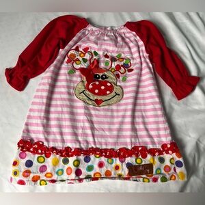 Christmas Holiday Millie Jay cotton dress 18mo
